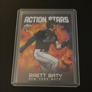 2023 Topps Chrome Update #ASC-11 Brett Baty Action Stars New York Mets